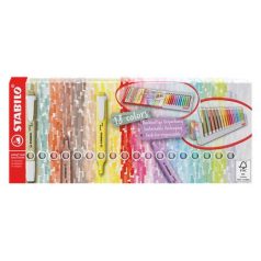   STABILO Szövegkiemelő készlet, 1-4 mm, STABILO "Swing Cool", 18 db-os asztali készlet