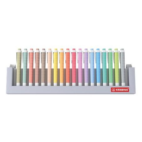 STABILO Szövegkiemelő készlet, 1-4 mm, STABILO "Swing Cool", 18 db-os asztali készlet