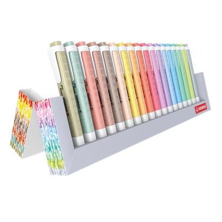 STABILO Szövegkiemelő készlet, 1-4 mm, STABILO "Swing Cool", 18 db-os asztali készlet