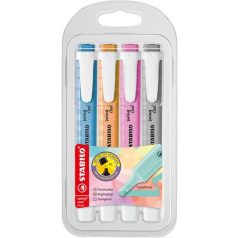   STABILO Szövegkiemelő készlet, 1-4 mm, STABILO "Swing cool Pastel", 4 különböző szín