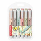 STABILO Szövegkiemelő készlet, 1-4 mm, STABILO "Swing cool NatureCOLORS", 6 különböző szín