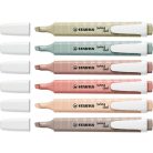 STABILO Szövegkiemelő készlet, 1-4 mm, STABILO "Swing cool NatureCOLORS", 6 különböző szín