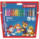 STABILO Filctoll készlet, vastag, 2 mm, STABILO "Power", Mancs őrjárat, 18 különböző szín
