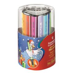   STABILO Filctoll készlet, 1,5-2 mm, rugós hegy, STABILO "Trio Scribbi", 12 különböző szín
