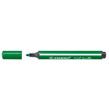 STABILO Filctoll, 1,5-2 mm, rugós hegy, STABILO "Trio Scribbi", zöld