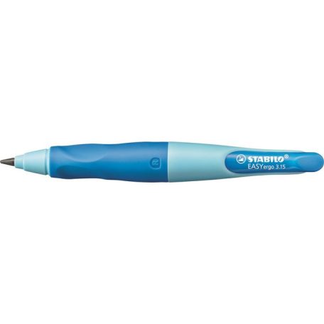 STABILO Nyomósirón, 3,15 mm, jobbkezes, ajándék hegyezővel, STABILO "EasyErgo Start", kék