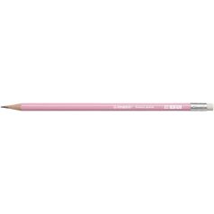   STABILO Grafitceruza radírral, HB, hatszögletű, STABILO "Swano Pastel", pink