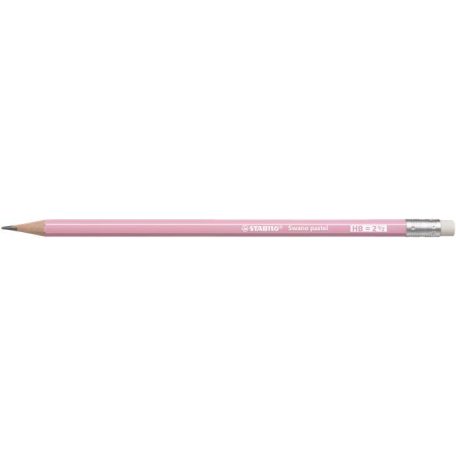 STABILO Grafitceruza radírral, HB, hatszögletű, STABILO "Swano Pastel", pink