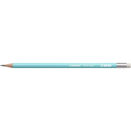 STABILO Grafitceruza radírral, HB, hatszögletű, STABILO "Swano Pastel", kék