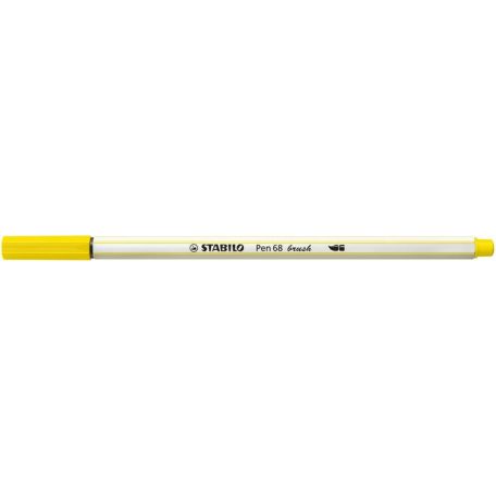 STABILO Ecsetirón, STABILO "Pen 68 brush", citromsárga