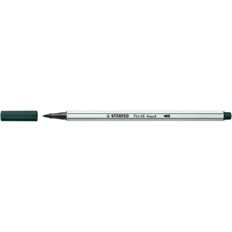 STABILO Ecsetirón, STABILO "Pen 68 brush", földeszöld
