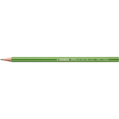 STABILO Grafitceruza, HB, hatszögletű, STABILO "Greengraph"