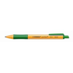   STABILO Golyóstoll, 0,5 mm, nyomógombos, STABILO "Pointball", zöld