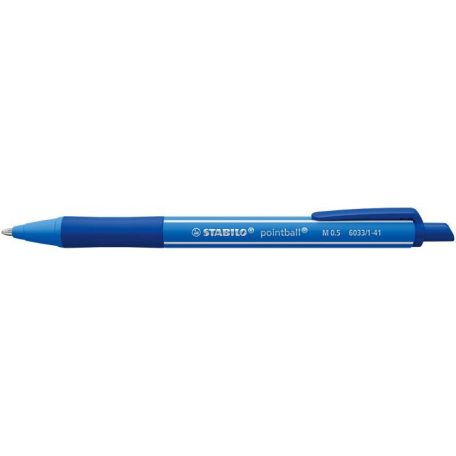 STABILO Golyóstoll, 0,5 mm, nyomógombos, STABILO "Pointball Colorful" ultramarinkék