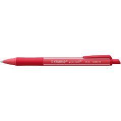   STABILO Golyóstoll, 0,5 mm, nyomógombos, STABILO "Pointball Colorful" rozsdavörös