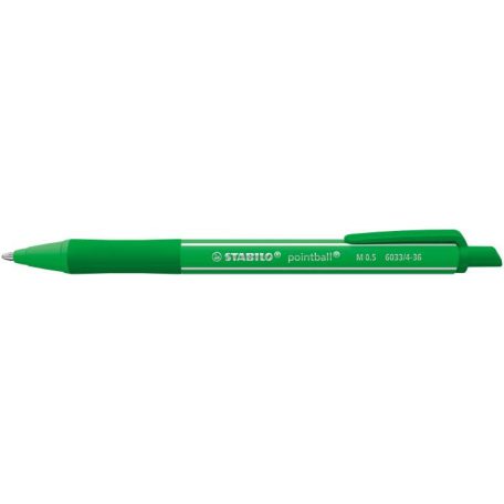 STABILO Golyóstoll, 0,5 mm, nyomógombos, STABILO "Pointball Colorful" menta