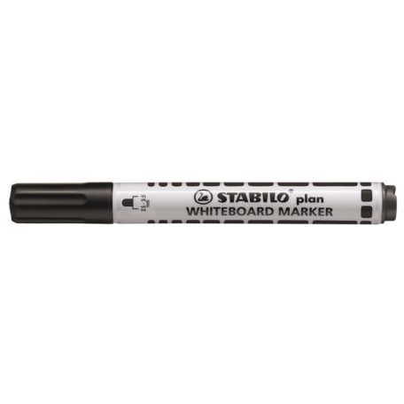 STABILO Táblamarker, 2,5-3,5 mm, kúpos, STABILO "Plan", fekete
