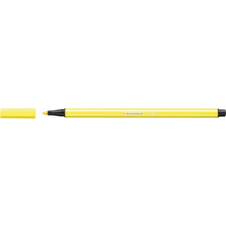 STABILO Filctoll, 1 mm, STABILO "Pen 68", neon sárga