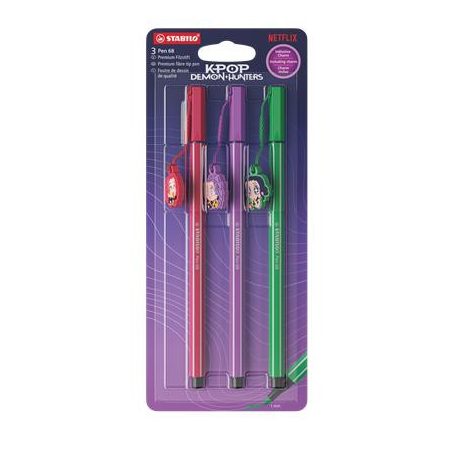 STABILO Filctoll készlet, 1 mm, STABILO "Pen 68" "K-Pop démonvadászok", Huntrix