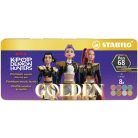 STABILO Filctoll készlet, metál, fémdobozos, 1 mm, STABILO "Pen 68 Metallic" K-Pop démonvadászok", 8 különböző metál szín