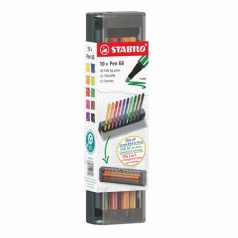   STABILO Filctoll készlet, 1 mm, STABILO "Pen 68", 10 db-os asztali készlet
