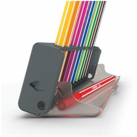 STABILO Filctoll készlet, 1 mm, STABILO "Pen 68", 10 db-os asztali készlet