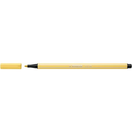 STABILO Filctoll, 1 mm, STABILO "Pen 68", világossárga