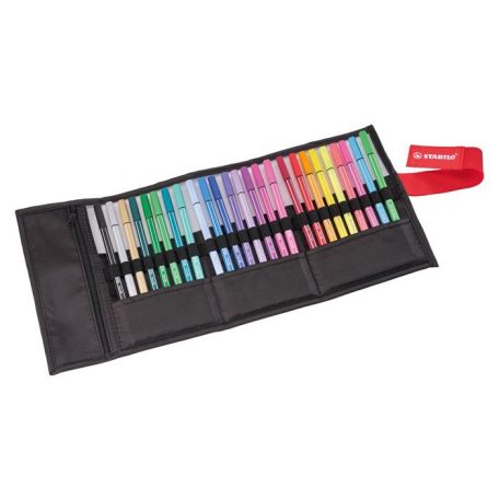 STABILO Filctoll, készlet, 1 mm, felcsavarható, STABILO "Pen 68 ARTY", 25 különböző színű