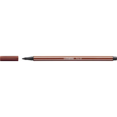 STABILO Filctoll, 1 mm, STABILO "Pen 68", téglavörös