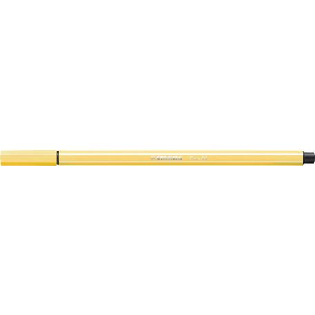 STABILO Filctoll, 1 mm, STABILO "Pen 68", sárga