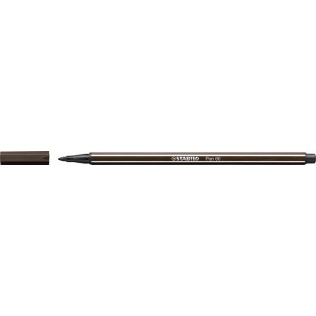 STABILO Filctoll, 1 mm, STABILO "Pen 68", kávébarna