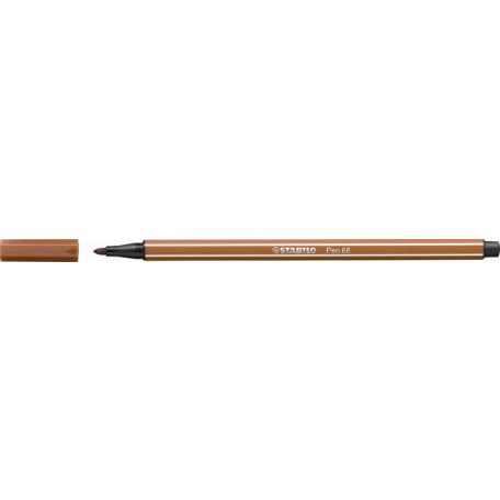 STABILO Filctoll, 1 mm, STABILO "Pen 68", vörösbarna