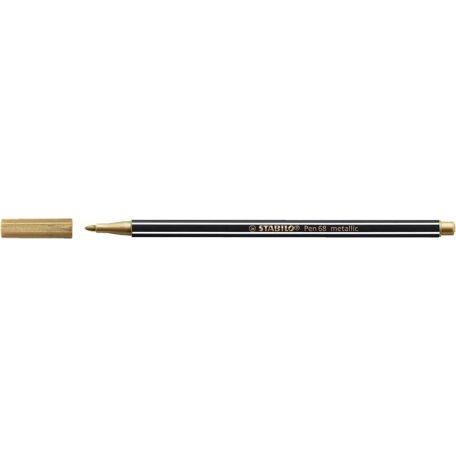STABILO Filctoll, 1,4 mm, STABILO "Pen 68 metallic", arany