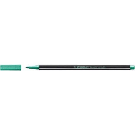 STABILO Filctoll, 1,4 mm, STABILO "Pen 68 metallic", metálzöld