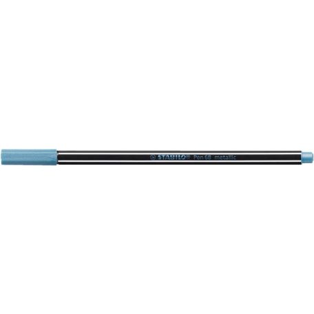 STABILO Filctoll, 1,4 mm, STABILO "Pen 68 metallic", metálkék