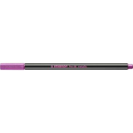 STABILO Filctoll, 1,4 mm, STABILO "Pen 68 metallic", metál rózsaszín