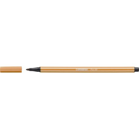 STABILO Filctoll, 1 mm, STABILO "Pen 68", sötétokker