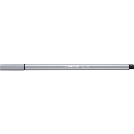 STABILO Filctoll, 1 mm, STABILO "Pen 68", közép szürke