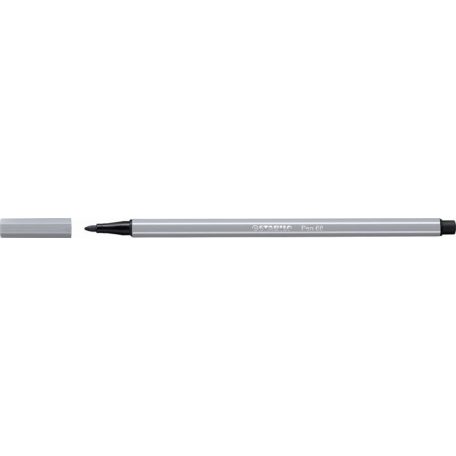 STABILO Filctoll, 1 mm, STABILO "Pen 68", közép szürke