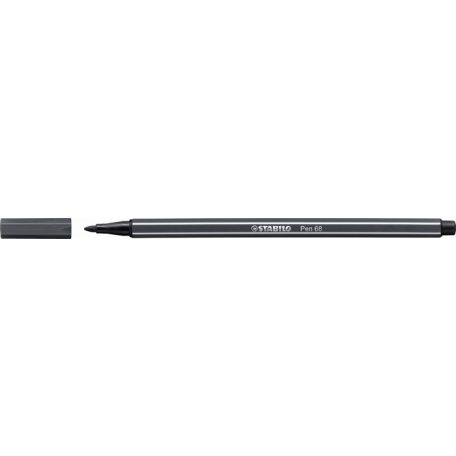 STABILO Filctoll, 1 mm, STABILO "Pen 68", mély szürke