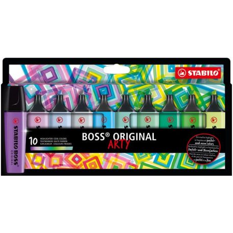 STABILO Szövegkiemelő készlet, 2-5 mm, STABILO "BOSS original Arty", 10 hideg szín
