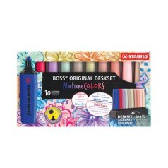   STABILO Szövegkiemelő készlet, 2-5 mm, STABILO "BOSS original NatureCOLORS Wildflowers", 10 különböző szín
