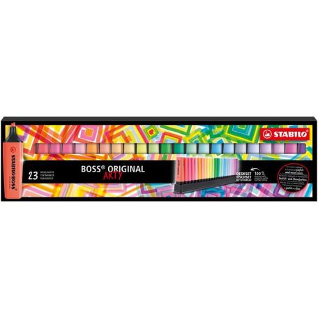 STABILO Szövegkiemelő készlet, 2-5 mm, STABILO "BOSS original Arty", 23 különböző szín