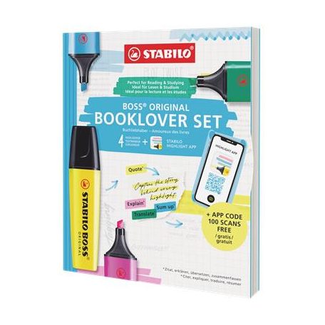 STABILO Szövegkiemelő display, vegyes, STABILO "Booklover Edition"