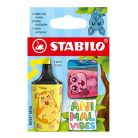 STABILO Szövegkiemelő készlet, 2-5 mm, STABILO "Boss Mini Animal Vibes", 3 különböző szín