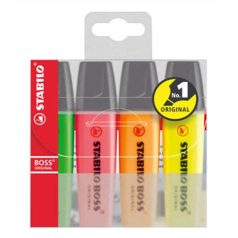  STABILO Szövegkiemelő készlet, 2-5 mm, STABILO "BOSS original", 4 különböző szín