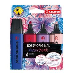   STABILO Szövegkiemelő készlet, 2-5 mm, STABILO "BOSS original NatureCOLORS Wildflowers", 4 különböző szín
