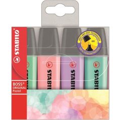   STABILO Szövegkiemelő készlet, 2-5 mm, STABILO "BOSS original Pastel2", 4 különböző szín