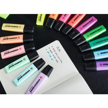 STABILO Szövegkiemelő display, 2-5 mm, STABILO "BOSS Pastel", vegyes pasztell színek