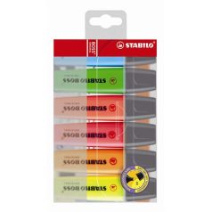   STABILO Szövegkiemelő készlet, 2-5 mm, STABILO "BOSS original", 6 különböző szín